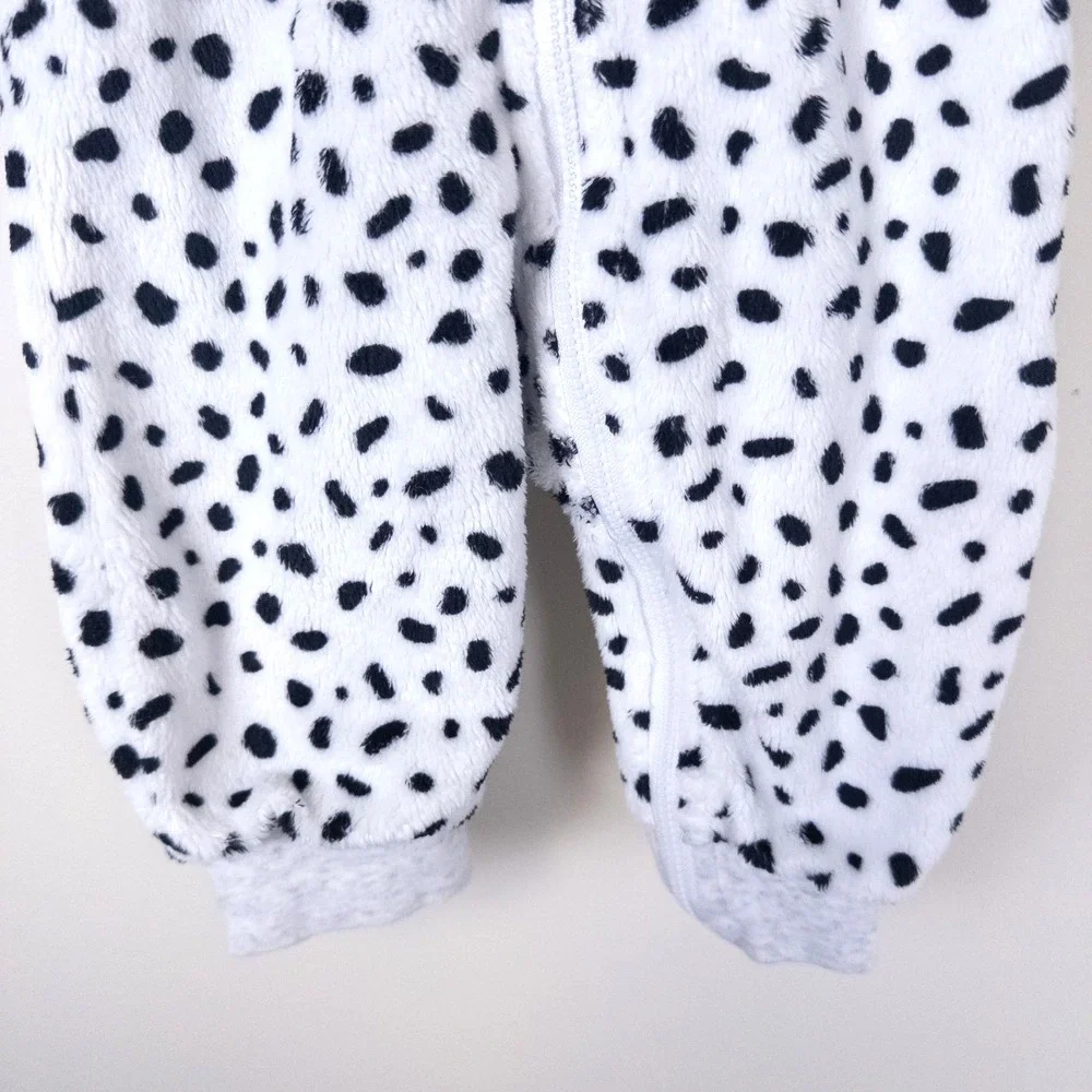 Disney Baby x‎ Primark 101 Dalmatians One Piece Zip Jumpsuit Black White 6-9m